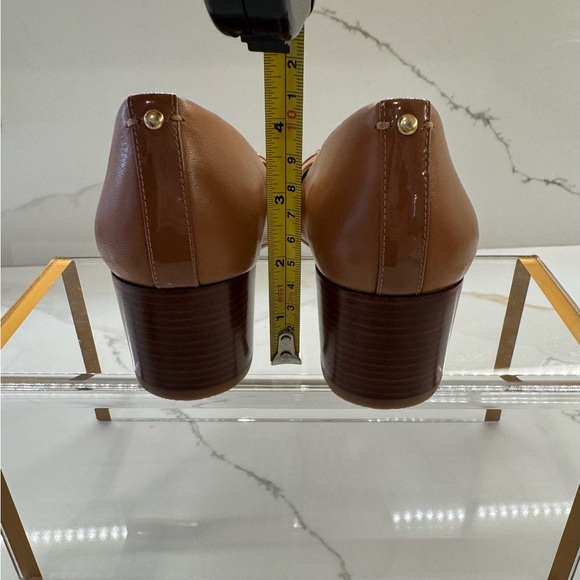 Tory Burch Brown and Gold Block Heels - Picture 7 of 7